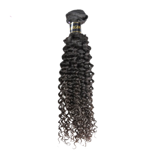 10A 1 Piece Black Curly Virgin Brazilian Human Hair Bundle