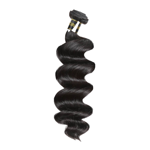 10A 1 Piece Black Loose Wave Virgin Brazilian Human Hair Bundle