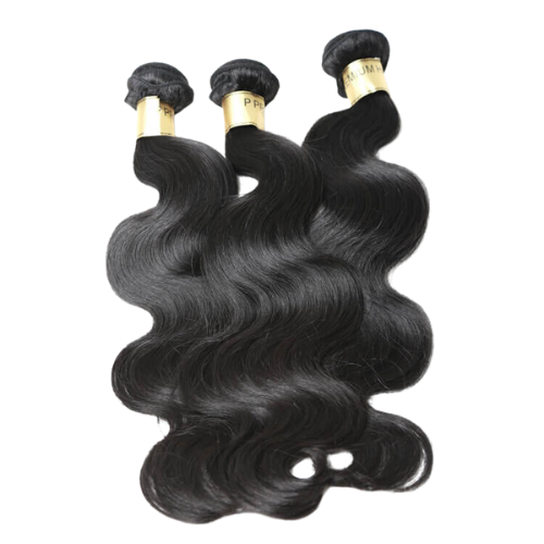 10A 3 Piece Black Body Wave Virgin Brazilian, Indian, Malaysian & Peruvian Human Hair Bundles