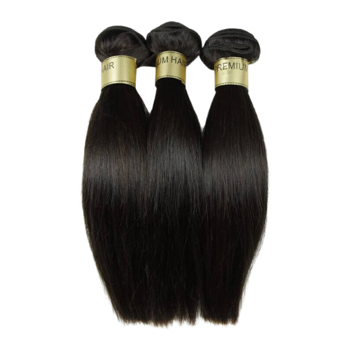 9A 3 Piece Black Straight Virgin Brazilian, Indian & Peruvian Human Hair Bundles
