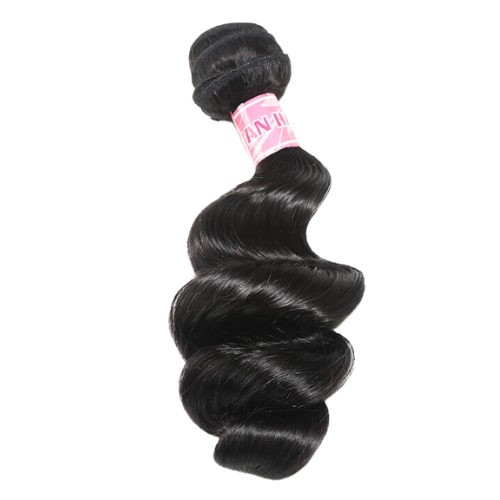 9A 1 Piece Black Loose Wave Virgin Brazilian Human Hair Bundle
